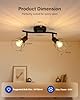 Leselux 2 Way Spot Lights Ceiling, Adjustable Kitchen Light Fittings with E14 Socket, Matt Black Wire Cage Wall Spotlight Bar, Industrial Ceiling Light for Indoor Hallway Bedroom, Bulb Not Included #5