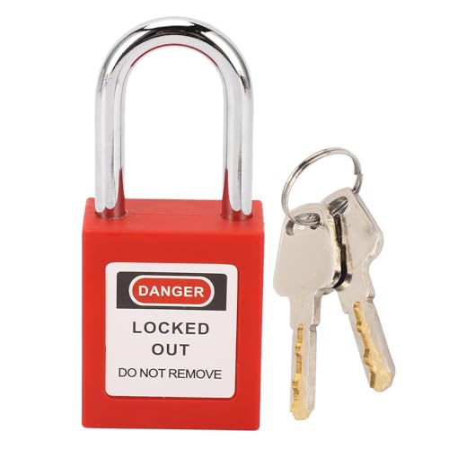 TOOLSGO 38mm Stainless Steel Safety Padlock Set Lockout Tagout Locks with 2 Keys for Industrial Equipment and Machinery