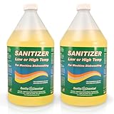 Quality Chemical Chloro-Guard Chlorine Low Temp Dish Sanitizer for Machine Dishwashing, Bulk Sanitizer - Hand Sanitizer Gallon Refill for Cleaning and Sanitizing 128 oz (pack of 2)