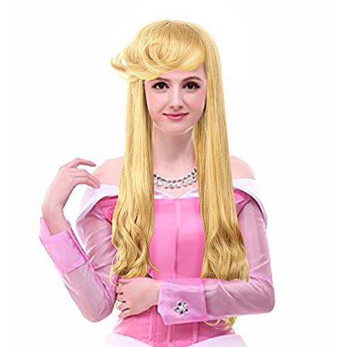 Wraith of East Princess Aurora Wig Adult Women Sleeping Beauty Cosplay Wigs Yellow