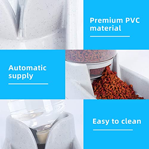 Noodoky Automatic Cat feeders and 2.5L Waterer, Auto Gravity Water and Food Dispenser for Small Medium Cat Dog, Pet… - Image 4