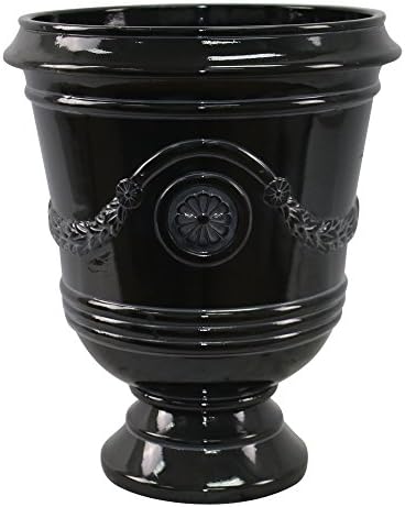 Southern Patio15" Diameter Porter Urn Planter, Black