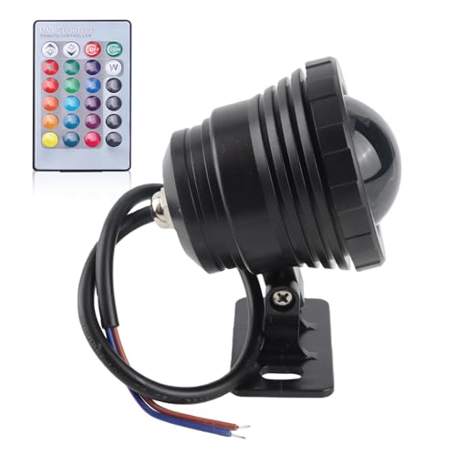 Staw światła Wodne RGB Podwodne światła Fontanne Light Aquarium z Zdalnym Sterowaniem dla Ogrodu (Czarna plastikowa torba aluminium)