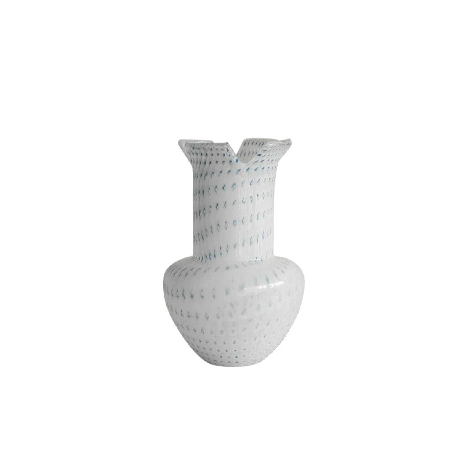 Decorative Vases Artistic Handmade Glass Vase Blue and White Floral Ware Home Decoration Ornaments Rustic
