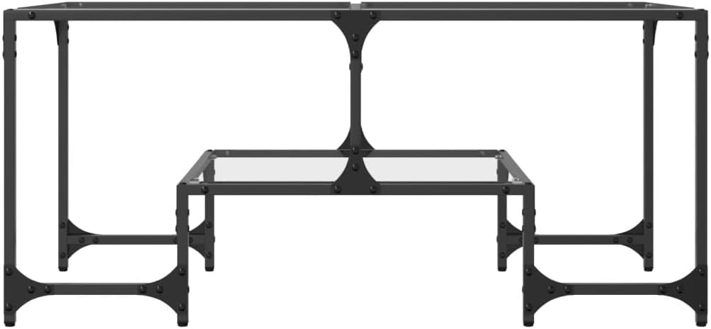 アイアンフレーム コーヒー ローテーブル ガラストップ 昭和レトロ