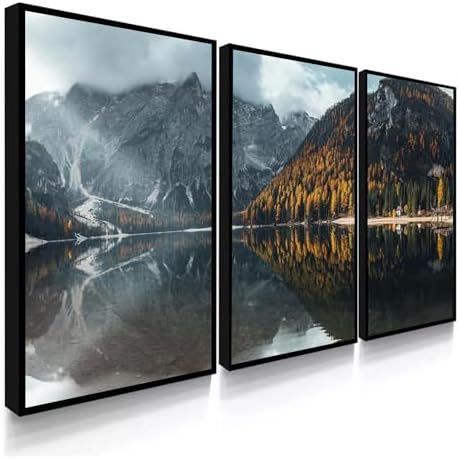 Kit 3 Quadros Decorativo Sala Quarto Linda Paisagem Natureza Cach...