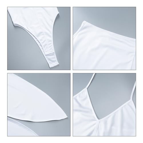 Image of Geulis Womens Summer 2 Piece Dress Sets Sexy Halter Backless Thong Bodysuits Wrap Maxi Skirt Beach Cover Up Vacation Outfits