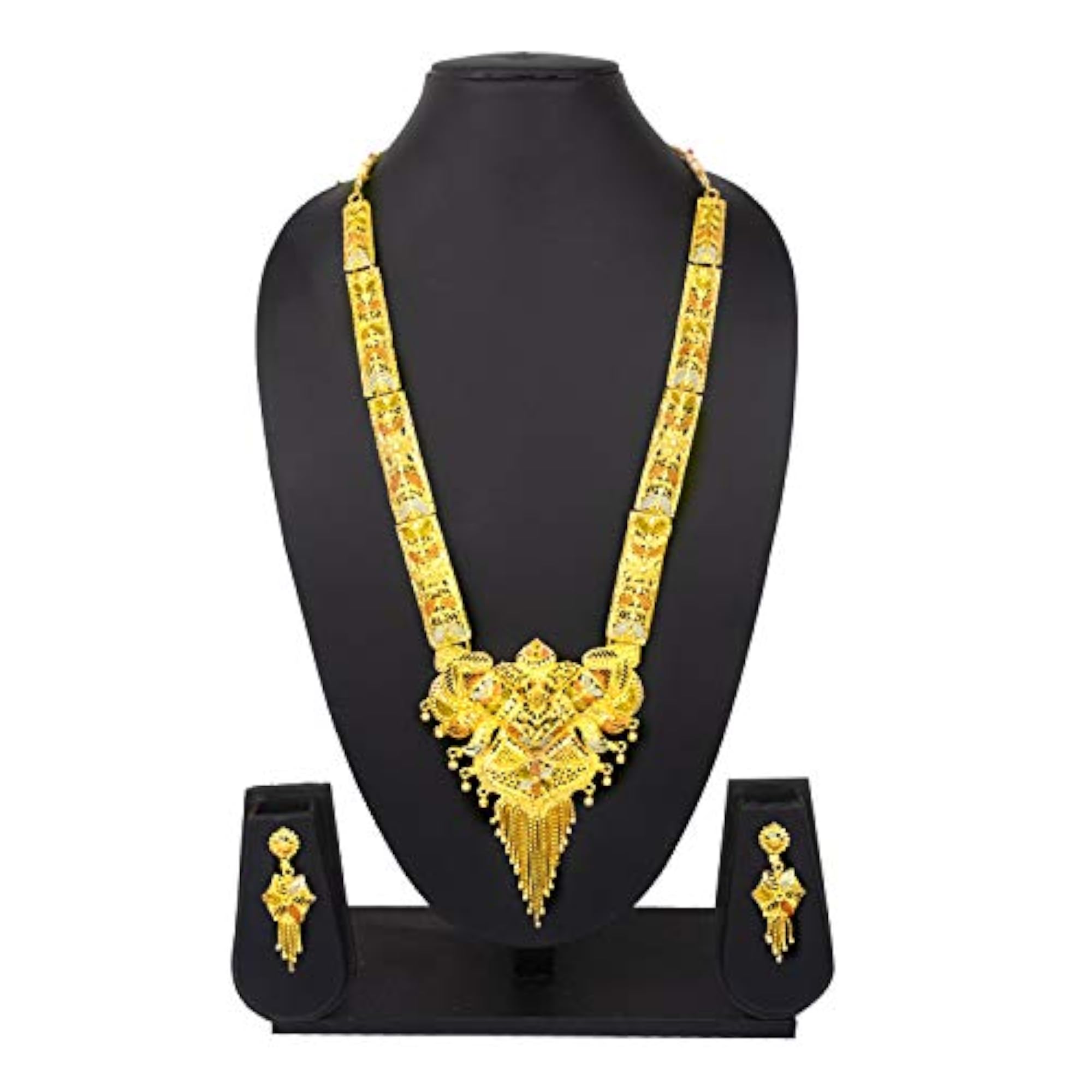 1 Gram Plated Jewellery Set Traditional Necklace Elegant Design