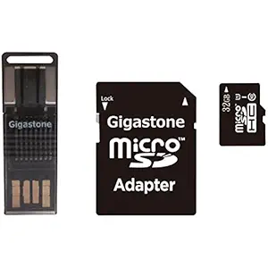 Gigastone GS-4IN1600X32GB-R Prime Series microSD Card 4-in-1 Kit (32GB), Multicolored