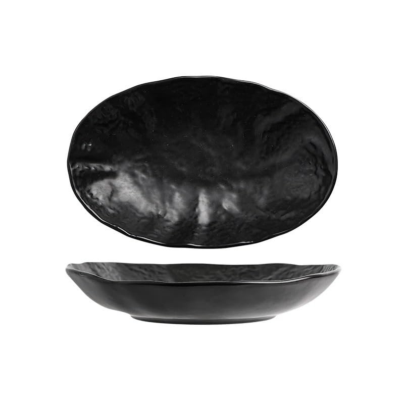 Pratos platear de Cena, Platos, Cocina cerámica, Restaurante, vajilla Simple Color sólido, Bandeja for Aperitivos, Postre, for Pasta y Carne Vajilla(B 9.8 Inch)