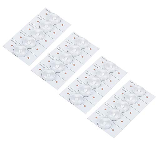 WIHFHGZ Lámparas SMD 6V Color Blanco, 20 Piezas con Filtro Óptico y Lente para Reparación de TV LED - Alta Brillantez, Material Duradero y Fácil Instalación
