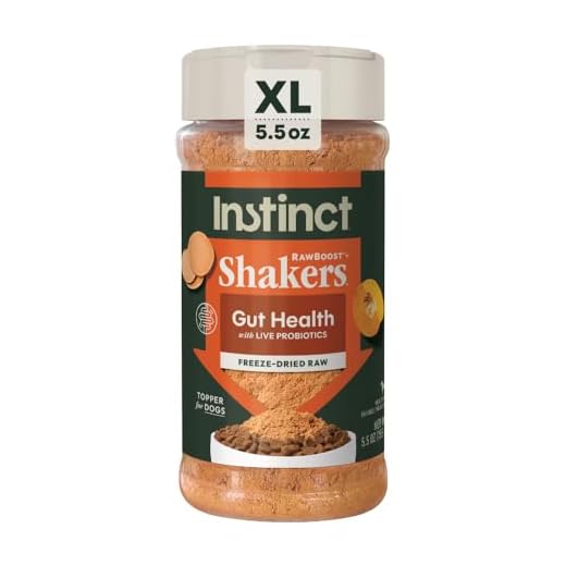 Instinct RawBoost Shakers, Freeze-Dried Dog Food Powder Topper, Chicken - Gut Health, 5.5 oz. Bottle