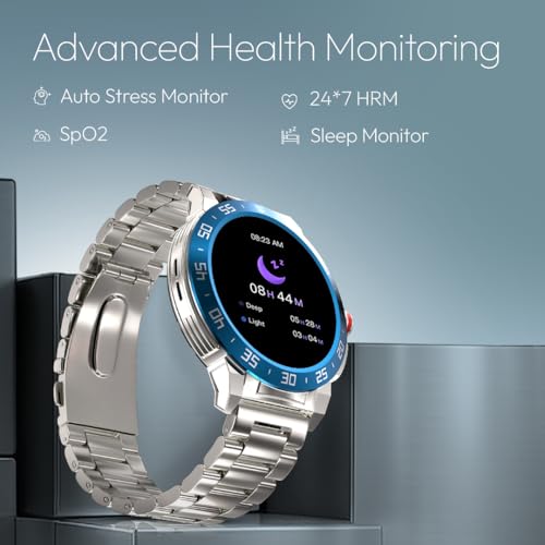 Image of Fastrack Magnus FX3 1.46 inch Smart Watch with Single Sync BT Calling, All-Round Health Monitoring, Functional Crown, Metal Alloy Case, 60+ Sports Modes,IP68 Water Resistant - Smartwatch for Men (Black)
