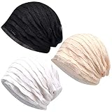 Kayier Women's Baggy Casual Chemo Beanie Cap (3 Pack-g)