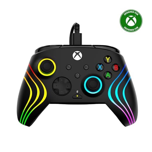 Turtle Beach Afterglow Wave Controller Schwarz Wired RGB Gaming Controller – Lizenziert für Xbox Series X oder S, Xbox One und Windows