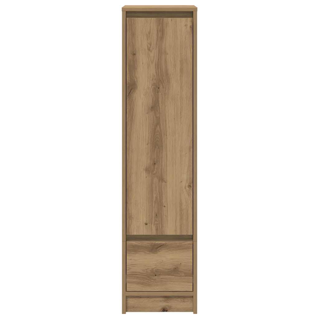 Fengshui Highboard Artisan dąb 29,5 x 34 x 119,5 cm materiał drewnopochodny