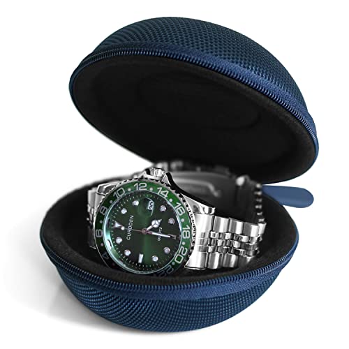 Besforu Watch Travel Case for Men & Women, 1 Slot, Blue