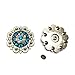 Berry Conchos with Screws Metal Flower Rhinestone Conchos 12 Pieces (Color4)
