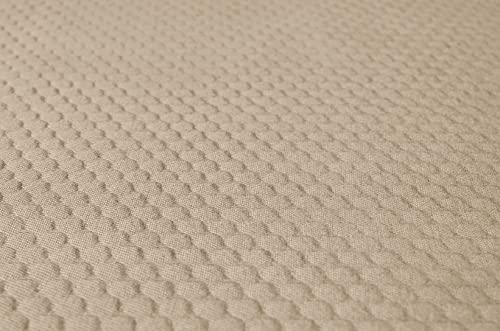 Cobre Leito Tecido Grosso Piquet Liso Colcha Casal Queen 03 Peças Caqui