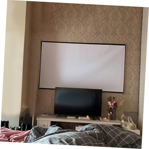 Pantalla para proyector 100 pulgadas blanca antiarrugas miniatura 3