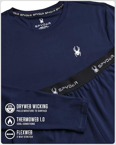 Spyder Men's Fleece Lined Thermal Underwear Set