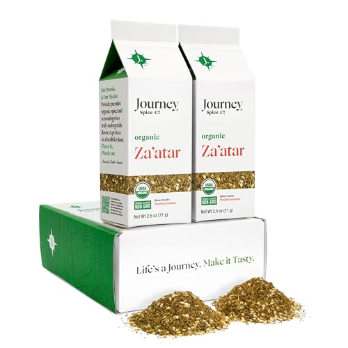 Gourmet Organic Za'atar Spice Blend Gift Set by Journey Spice Co, 5 oz.