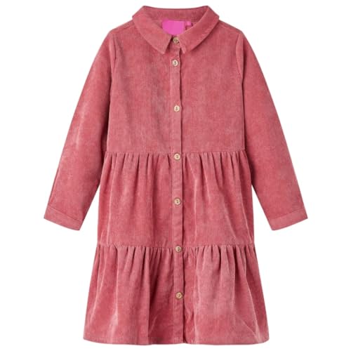 Vestido de pana rosa para niña talla 92 de manga larga cómodo