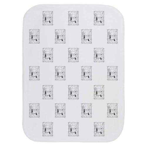 Azeeda 'Halloween at The Beach' Baby Burp/Wash Cloth (BC00029360)