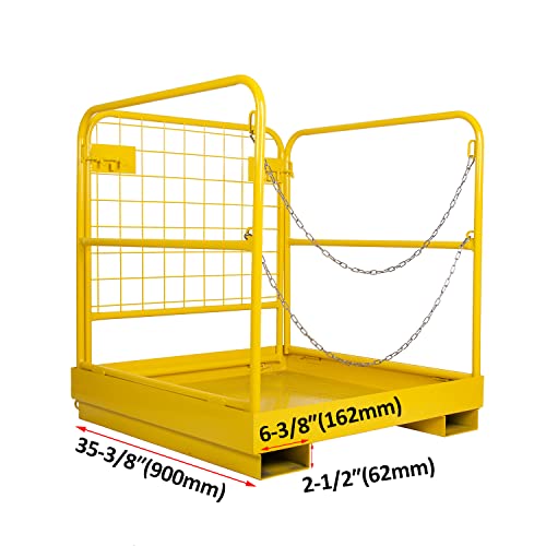 36X36 Forklift Safety Cage Heavy Duty Steel Sturdy Stable Structure 1100 Lbs Capacity Folding Storage #TOP1