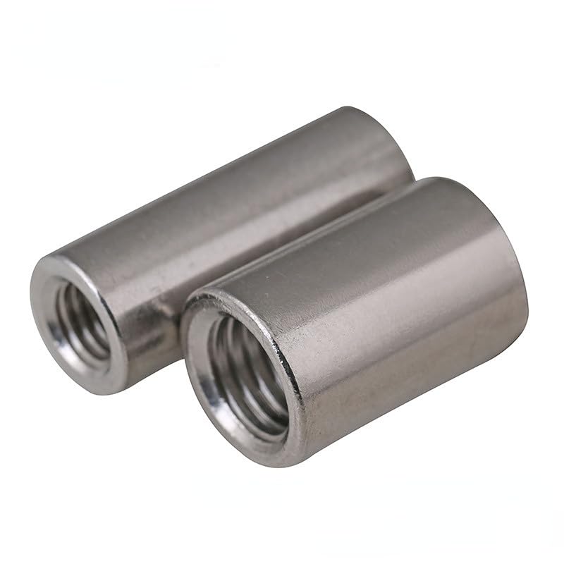 Nakrętka łącząca okrągła ze stali nierdzewnej 304, nakrętka tulejowa łącząca - wydłużenie o 3-6 mm, 6-10 mm, dł. 4-30 mm(5pcsx5x8x20mm)