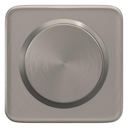 Image of Schlage F170 BWE 619 LFL Bowery Door Knob with Laflin Trim, One-Sided Non-Turning Dummy Handle, Satin Nickel