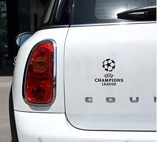 ISEE 360®UEFA Champions League Reflective Glasses car Sticker Fashion Decor Styling Vinyl Decals Black L x H 12.00 Cm x 12.07 Cm