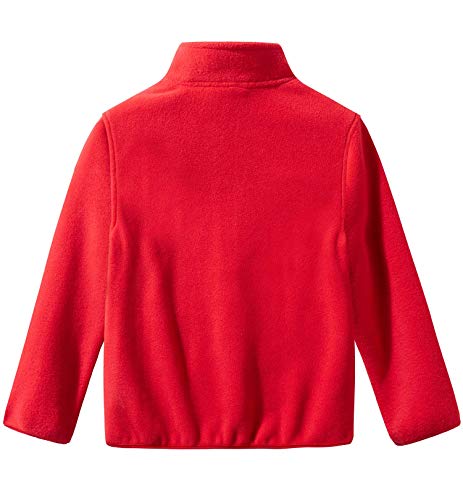 Spring&Gege Youth Solid Full-Zip Polar Fleece Jacket For Boys And Girls Size 9-10 Years Red #TOP1