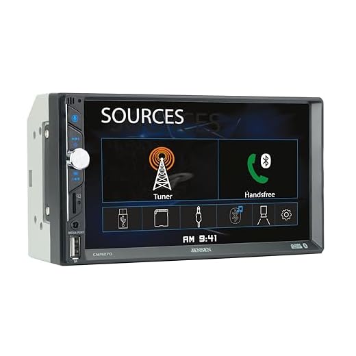 Jensen CMR270 7-inch LED Digital Media Touch Screen Double DIN Car Stereo | Push to Talk Assistant | Backup Camera Input | Bluetooth | USB Fast Charging | microSD | No CD/DVD