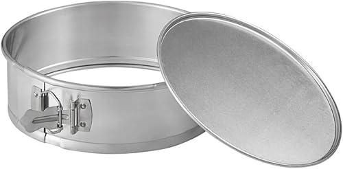 Miniatura 4 de Molde redondo de aluminio de 9 x 3 pulgadas de profundidad con forma de resorte - Sartén para tartas de queso a prueba de fugas con parte inferior