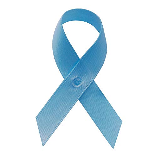 Support USA | American Made 250 Medium Blue Satin Awareness Ribbons - Bag of 250 Lapel Ribbons with Clutch Pins - Pin Attached