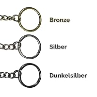 Mettbrötchen Anhänger Schlüsselanhänger Schmuck Hackepeter Semmel Mett (Dunkelsilber) – Ansicht 2
