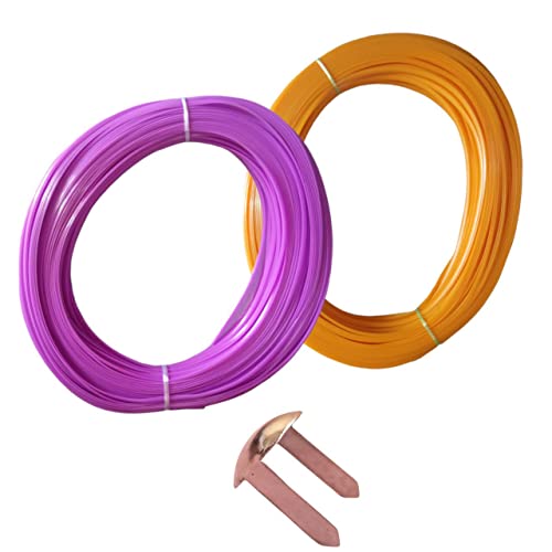 Image of ADW CRAFT'S Plastic Wire for Basket Making(2 Colours Best Combo|Plastic Koodai wire|Glass Wire For Basket Making|Koodai Wire Roll|Plastic Wire For Koodai (200 Grms, Violet+Mango Yellow, 1)