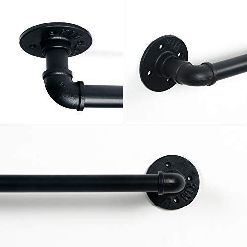 Houseaid 12 Inch Industrial Pipe Towel Bar, Farmhouse Rustic Towel Holder, Vintage Style Towel Rod For Bathroom thumb #2