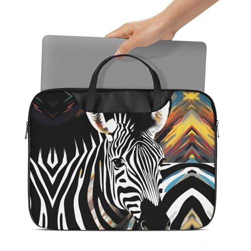 Bolso bandolera impermeable para laptop 17 pulgadas animal cebra miniatura 6