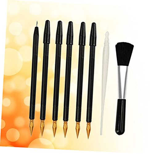 PHENOFICE 8pcs Scratch Painting Scratch Pen Brush Painting Pen Dual Tips for Coloring Art