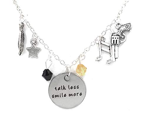 Jewelry by Jules Hamilton Broadway Musical Charm Necklaces: Rise Up, Talk Less Smile More (Talk Less Smile More)