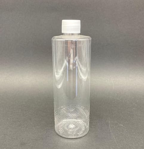 400 cc Kısa Silindir Şeffaf Şişe, Beyaz Kapaklı, 400 ml, 3 Adet