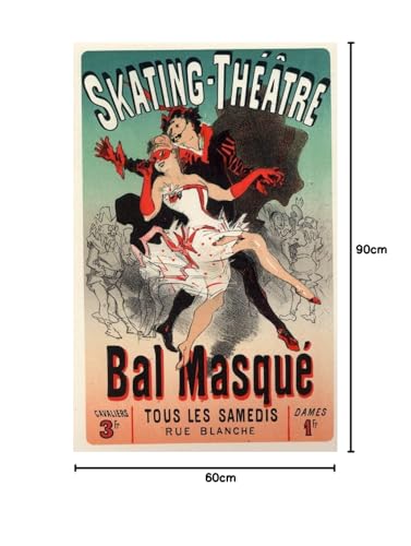 Affiche Bal Masqué Au Théâtre du Patinage Solution Mur Vide Salon 60x90 - 5