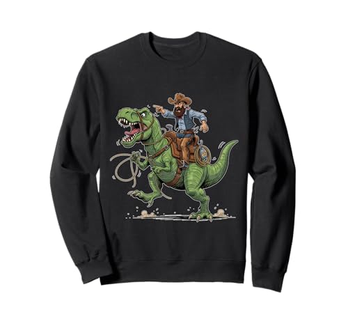 Cowboy Dinosaur T Rex Rider Funny Western Ranch Sweatshirt