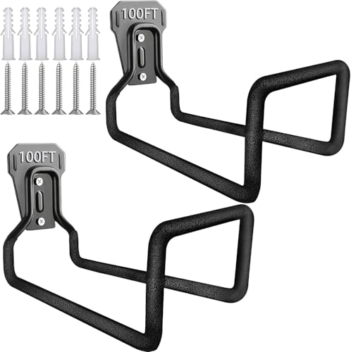 SBGGRL 2 Stück Garten Schlauchhalter Wand Halter – Metall Schlauch Halterung Aufhängung Wandhaken für Wasserschlauch Aufbewahrung im Außenbereich, Garten, Hakenregal