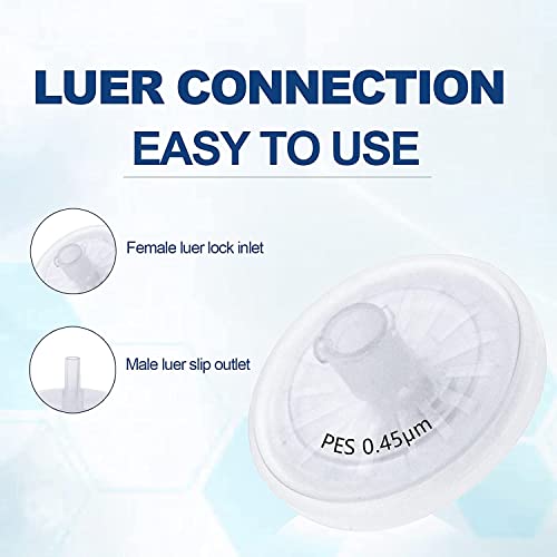 Image of Sterile Syringe Filter PES Hydrophilic Filtration 0.45 um Pore Size, 25 mm Membrane Diameter Sterile PES Membrane Individually Packed 20 /pk by Labfil