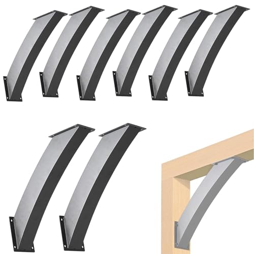 Soporte de Ángulo Interior de 45 Grados para Vigas y Postes de Madera, Soporte Angular para Pergolas, Gazebos y Porches, Resistente, 8 Piezas miniatura 1