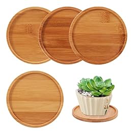 4 Pack Bamboo Plant Pot...
