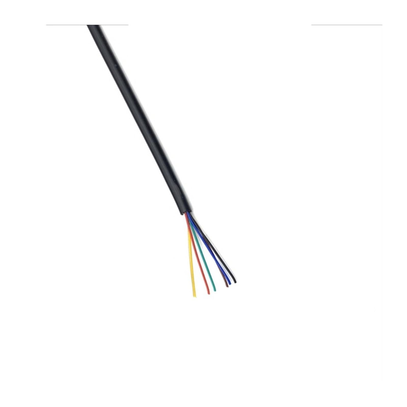 Outdoor Extension 2meters UL2464 Signal Audio Cable 28 to 16AWG Power Control Line 2-3-4-5-6-7-8-9-10 Core Tinned Copper Sheathed Wire Solar sheathed(22AWG,7 Core)